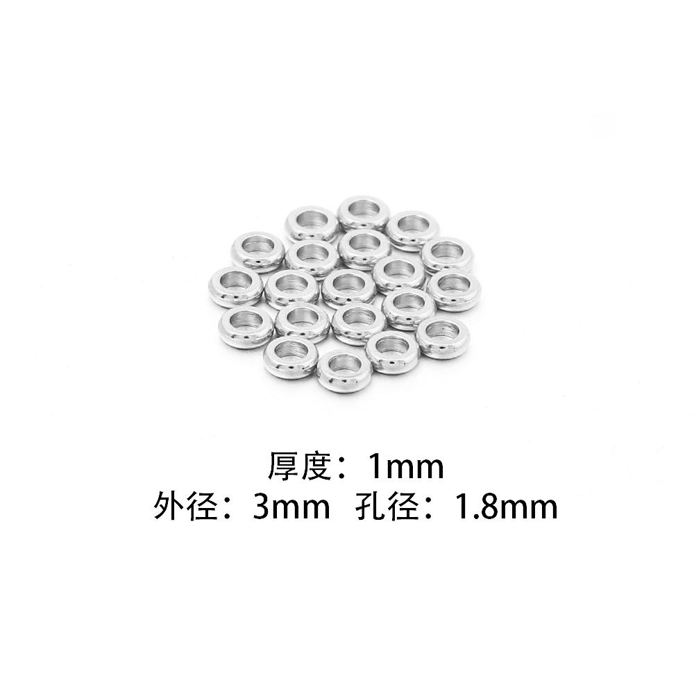 20/50pcs Stainless Steel Spacer Beads Flat Round Loose Wheel Beads For Jewelry Making DIY Charms Bracelet Necklace Accessories