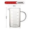 High-Temperature Resistant Glass Measuring Cup with Handle, for Baking, Milk, Juice, or Water.