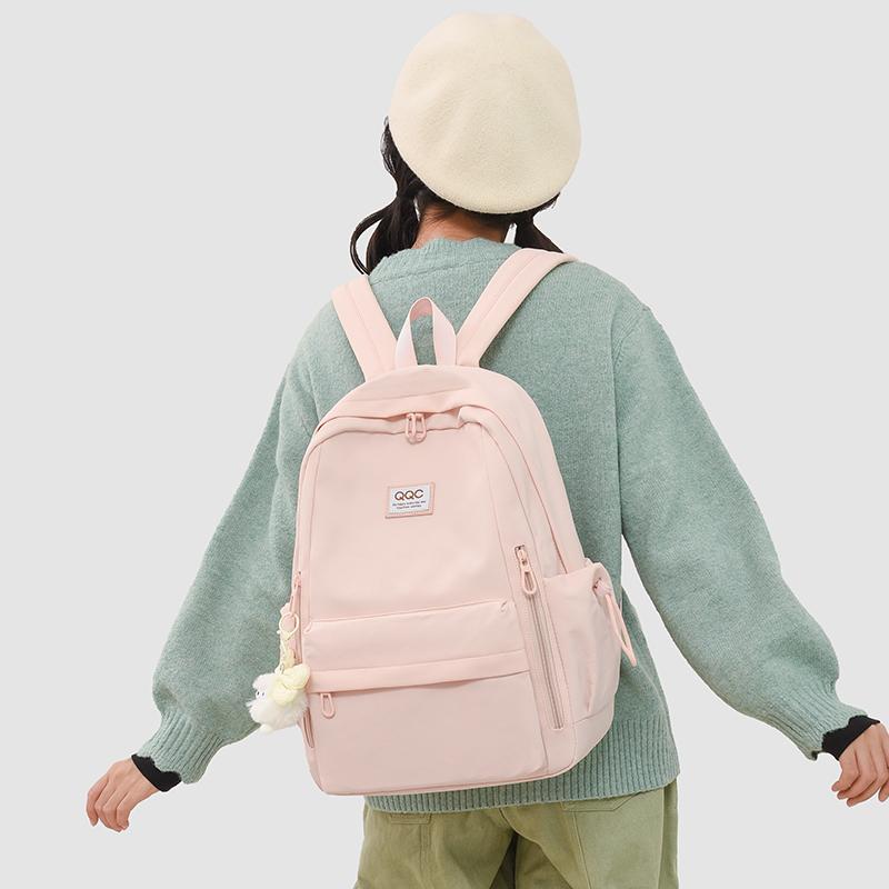 Women's Large Capacity Reduced-Burden Durable Backpack Junior High School Students Multi-Layer Multi-Pocket Schoolbag