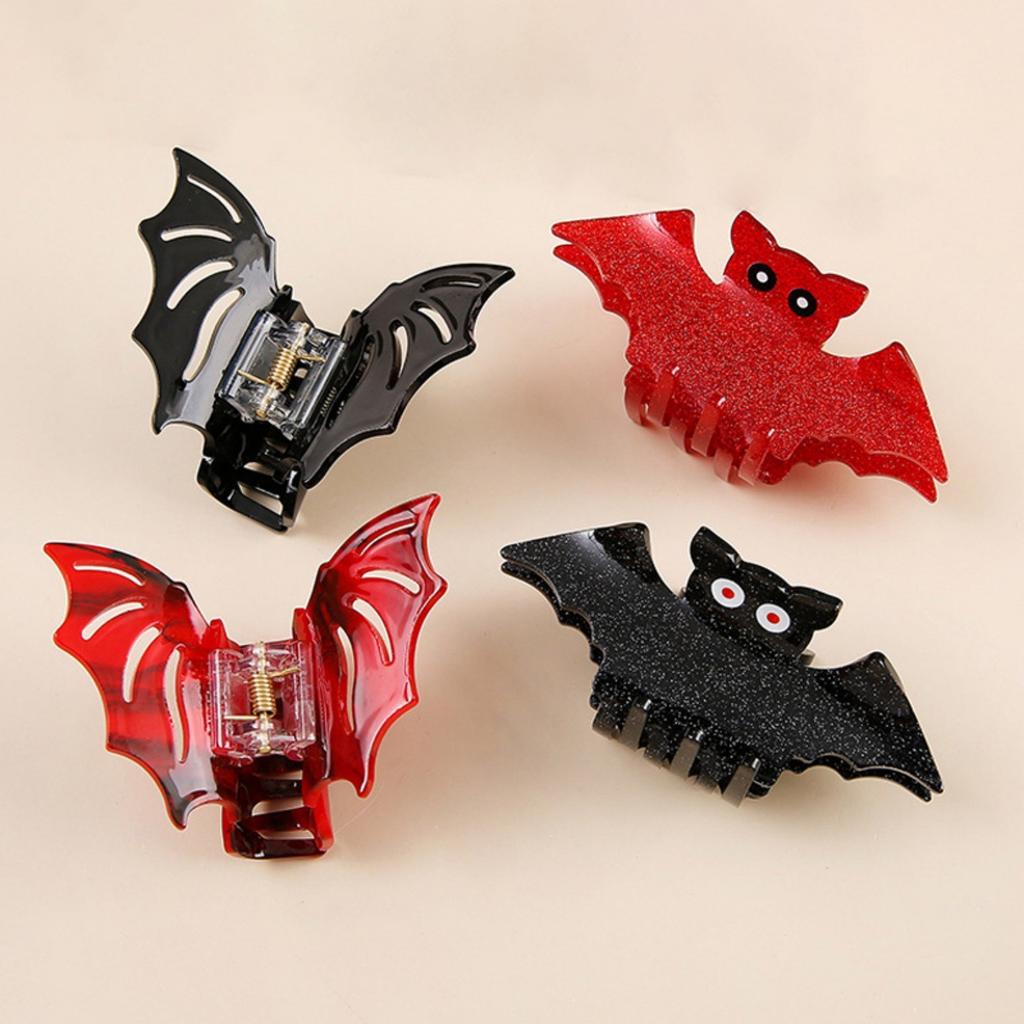 Halloween Bat Grab Clip Funny Hairpin Female Head Plate Hairpin Party Decoration Ponytail Clip Hair Accessories