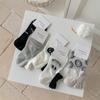 Ladies Spring and Summer Thin Cute Cartoon Net Eye Shallow Mouth Boneless Low Top Cotton Socks
