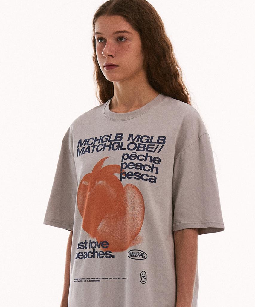 MATCHGLOBE Peaches Oversized Tee (Beige)