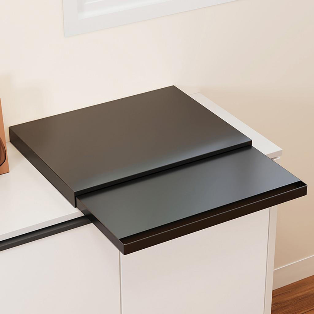 Countertop Storage Slider Microwave Oven Sliding Tray Carbon Steel Pull Out   Shelf for Kitchen Appliances
