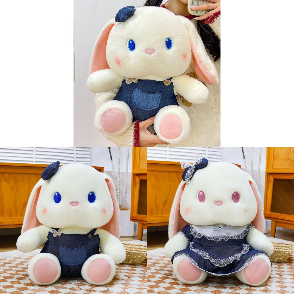 Plush Cartoon Cowgirl Rabbit Toy With Pp Cotton Filling For Girls And Couples