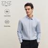 EMZ Men's Brushed Inner Long-Sleeve Business Casual Shirt