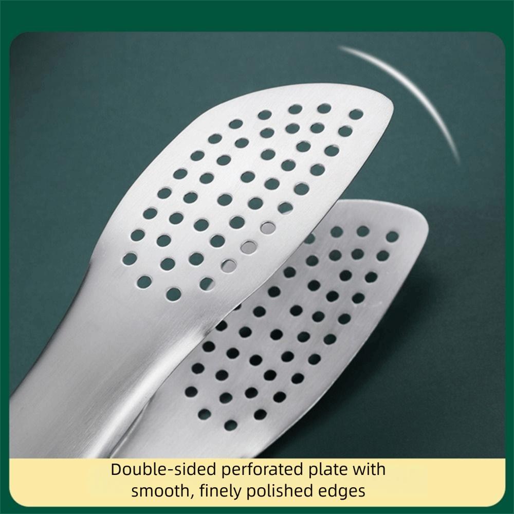 Stainless Steel Food Tongs Long Handle Heat Resistant Outdoor BBQ Clamps Adjustable Hollow-Out Design Kitchen Cooking Clip