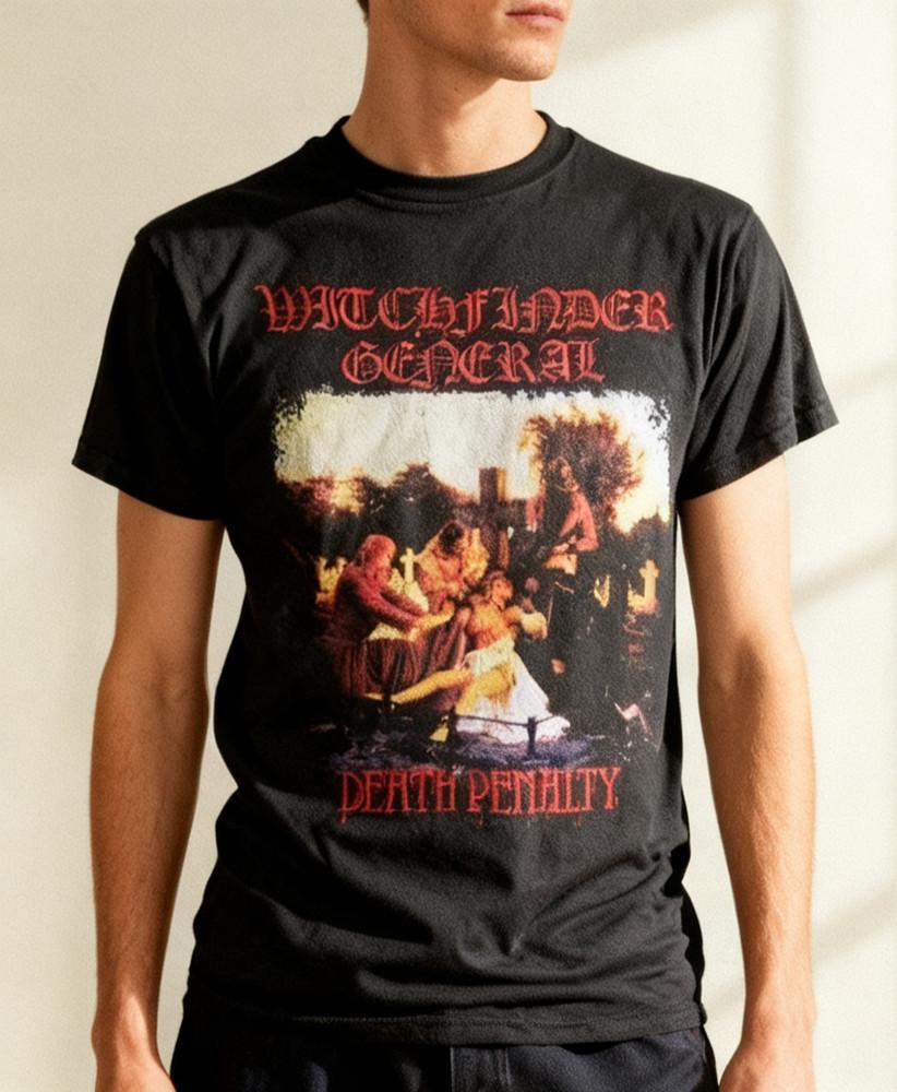

Новий з бірками Witchfinder General Band Смертна кара Бавовняна чорна футболка S5XL Унісекс футболка XXL