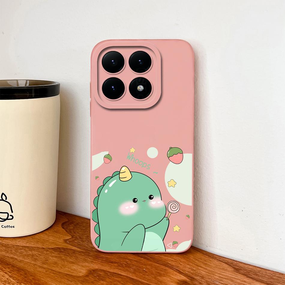 For Xiaomi 15T Pro Case For Xiaomi 17 Pro Max Cartoon Phone Back Cover Full Protection Soft Liquid Silicone Shockproof Bumper