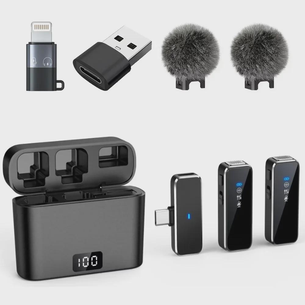 M3 Wireless Collar Clip Microphone with Charging Case, Dual Storage, Noise Reduction, for Mobile Live Broadcasts.