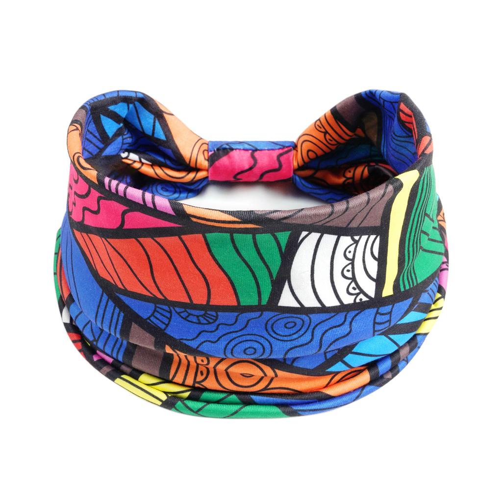Bohemian Wide Cotton Stretch Headbands Women Headwrap Turban Headwear Bandage Hairbands Bandana Wide Headbands Hair Accessories