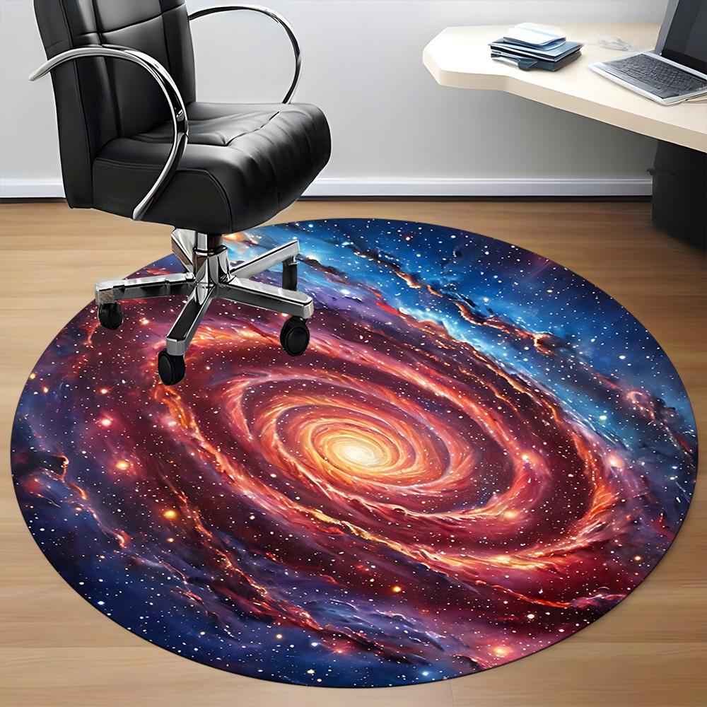 1pc Galaxy Chair Carpet for Office, Non slip, Soft and Durable Office Rug