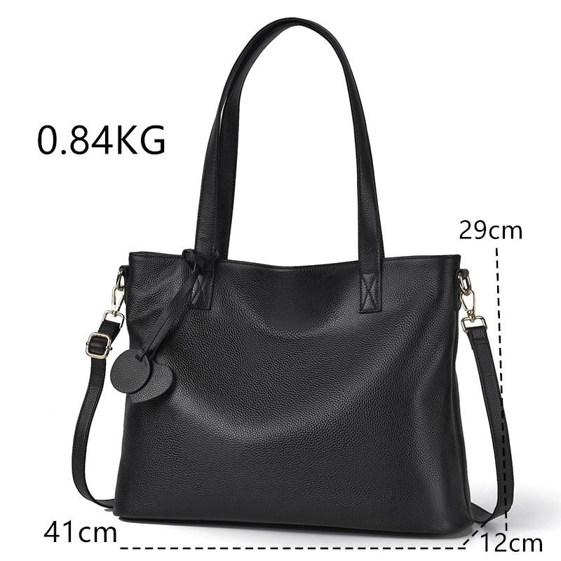 100% Genuine Leather Large Size Handbag High Quality Cow Leather Shoulder Crossbody Bag For Women Tote Bags Luxury Female Bags