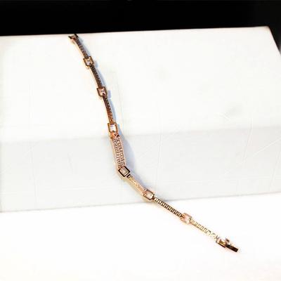 Women's Rose Gold Bracelet Micropavé Zircon Fashion Jewelry Bracelets and Bracelets Cute Gifts All Matching