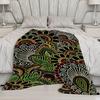 Colorful Ethnic Pattern Microfiber Flannel Cover Blanket Bedroom Living Room Sofa Soft And Comfortable Home Decoration