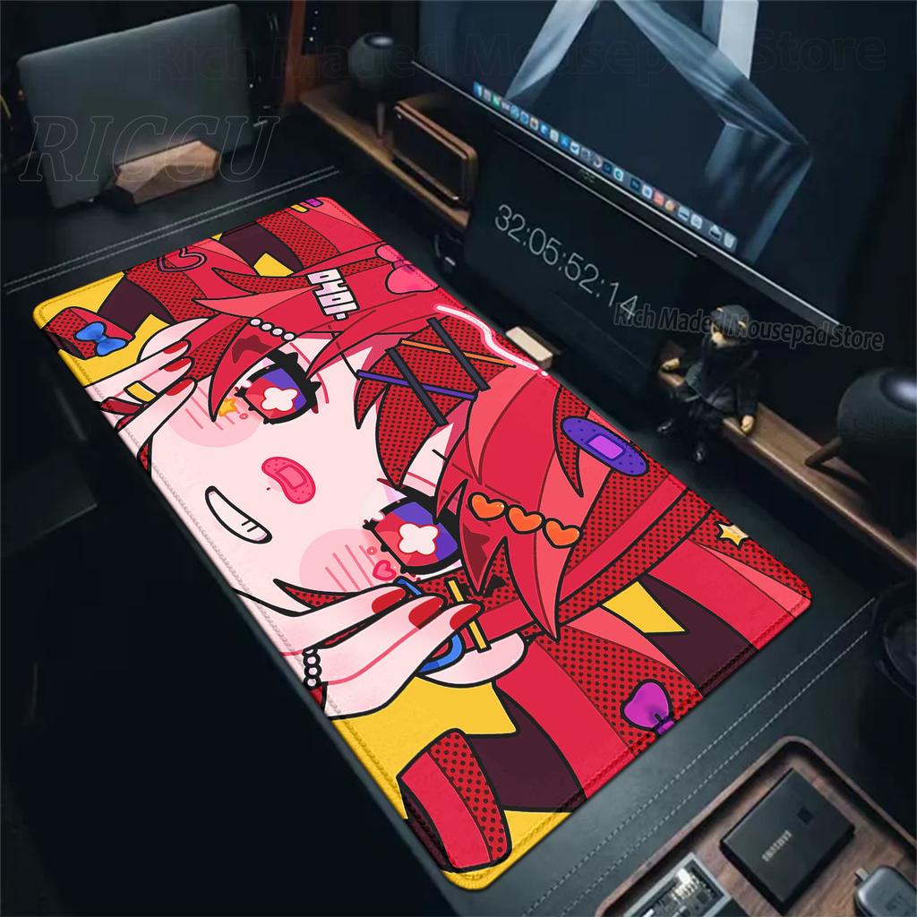 Cute Anime Girl K-Kasane Teto Mousepad Large Gaming Mouse Pad LockEdge Computer Keyboard Desk Mat PC Cabinet Tablepad XXL Mats