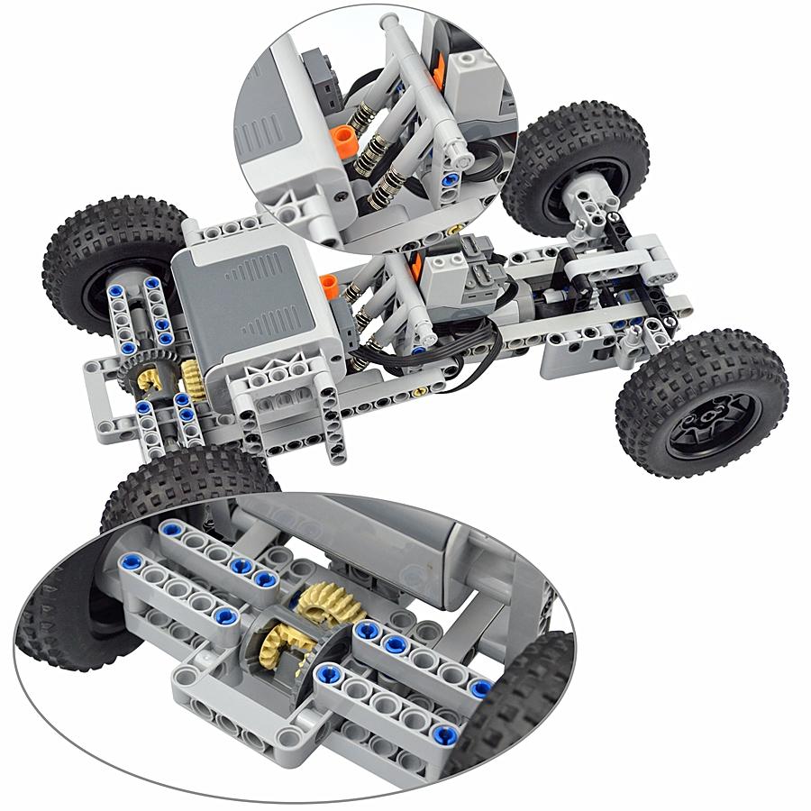 MOC Technical Building Blocks Racing Car Remote Control Electric RC Car Power Function Motor Parts For Children Gifts Leduo