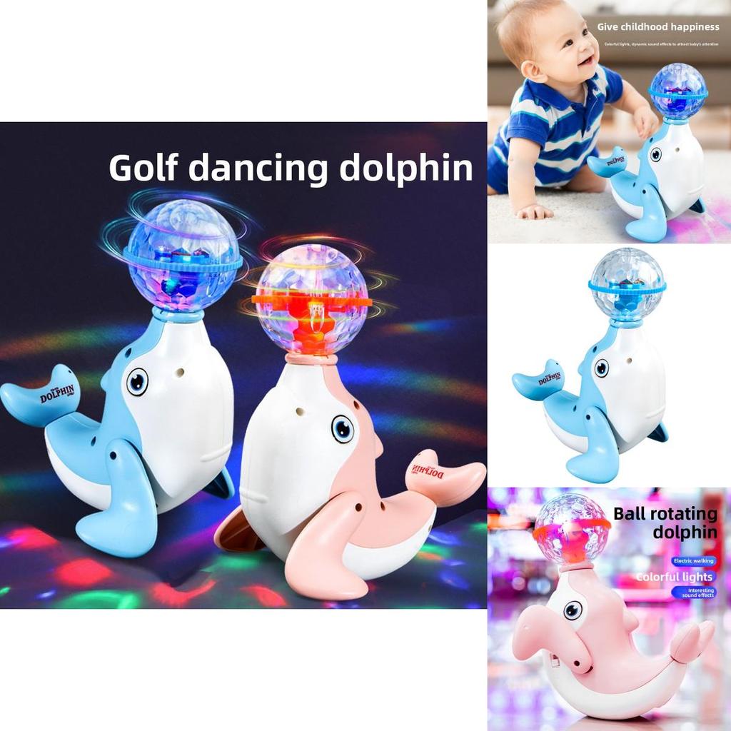 Light Up Dolphin Toy With Sound And Light For Kids Play And Development