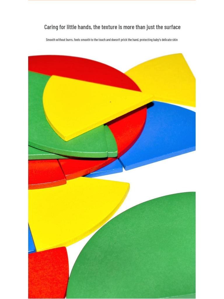Montessori Math Fraction Puzzle Board for Early Education Kids