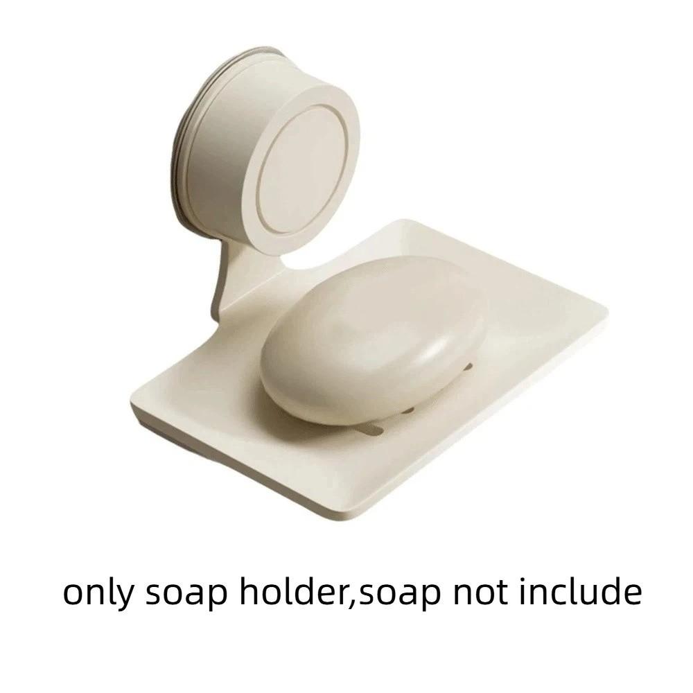 Self-draining Soap Box Suction Cup Drying Rack Punch-free Soap Dish  Shower