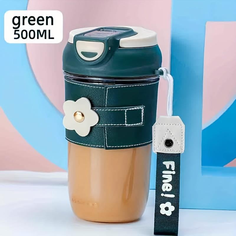 1pz Tazza di Plastica a 2 Vie – Per Bere Direttamente/con Cannuccia, Tazza da Caffè per Ufficio e Tazza da Viaggio per Esterno
