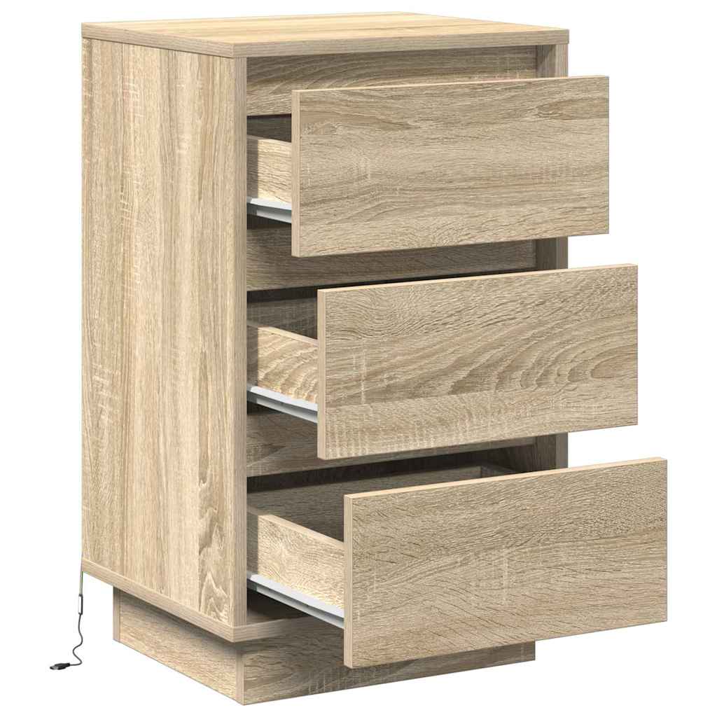 Nightstand Sonoma Oak 39 x 34.5 x 65 cm Particleboard