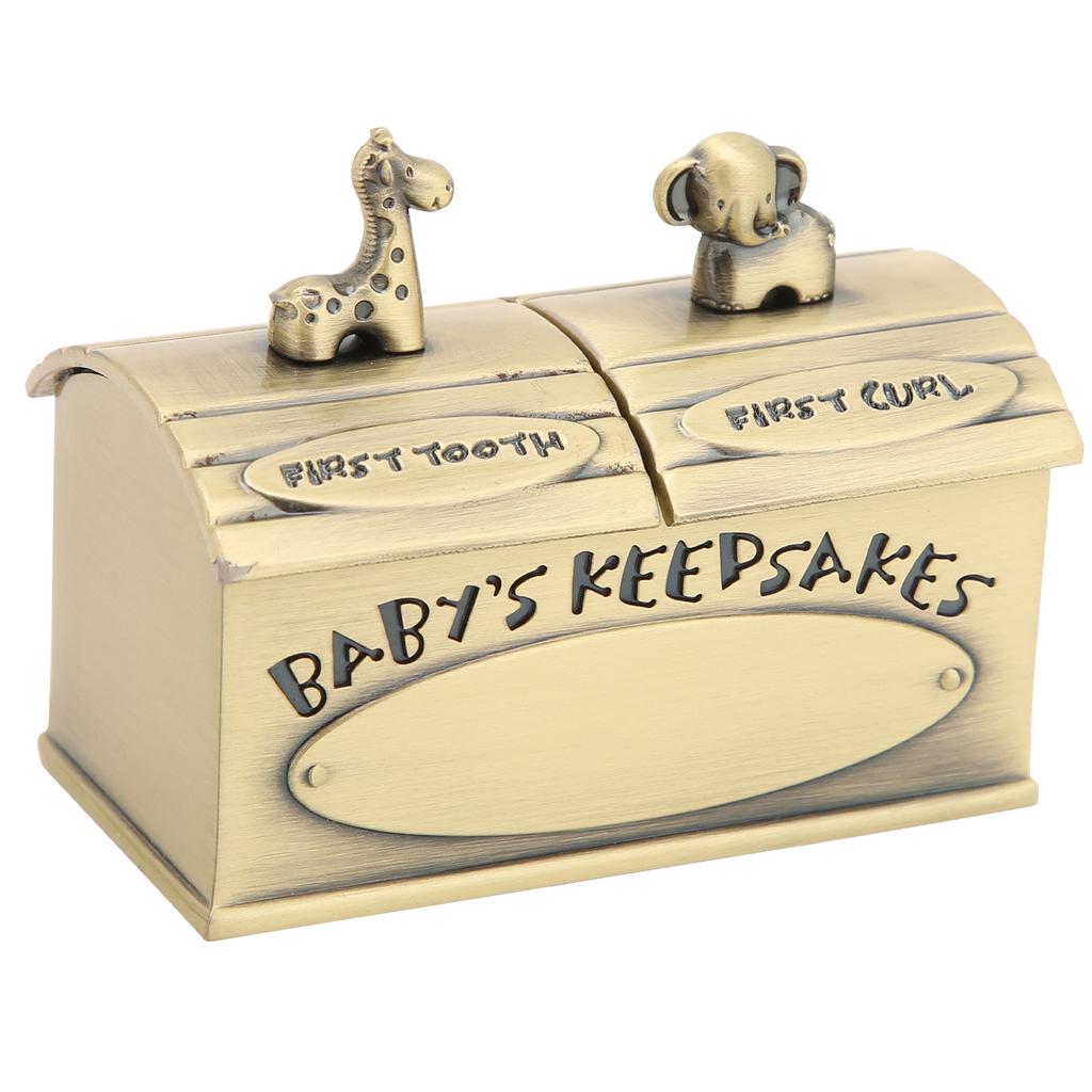 Baby Keepsake Box European Style Rust Resistance Beautiful Appearance Tooth Fairy Gifts for Little ChildrenGreen Patina
