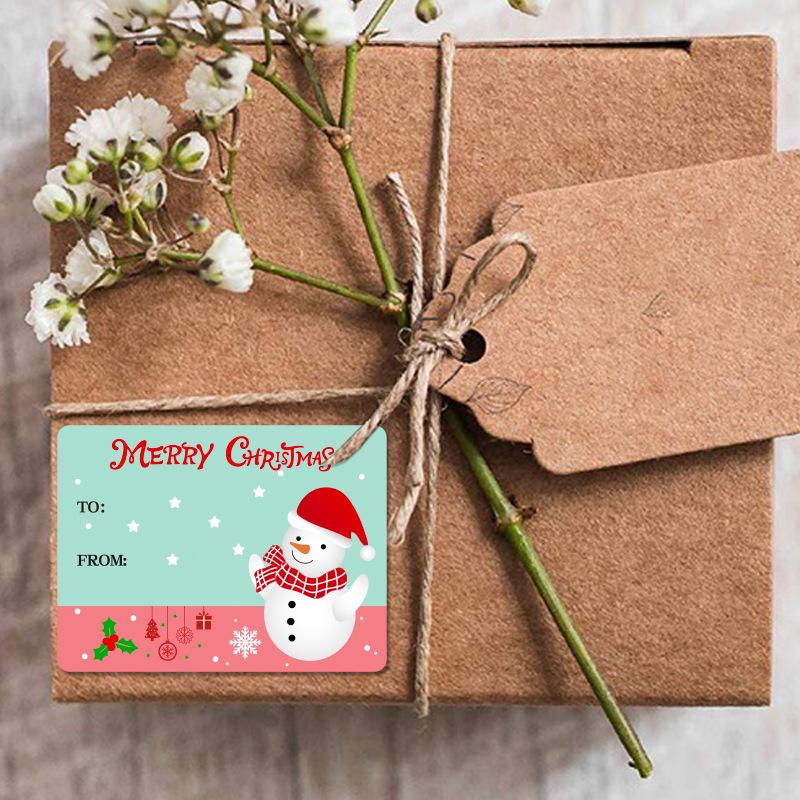 2025 Merry Christmas Holiday Blessing Self-Adhesive Gift Sealing Stickers