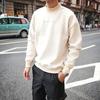 Men Spring Fall Top Double-sided Velvet Half-high Collar Loose Printing Elastic Cuffs Solid Color Loose Pullover Long Sleeves Sport School Daily