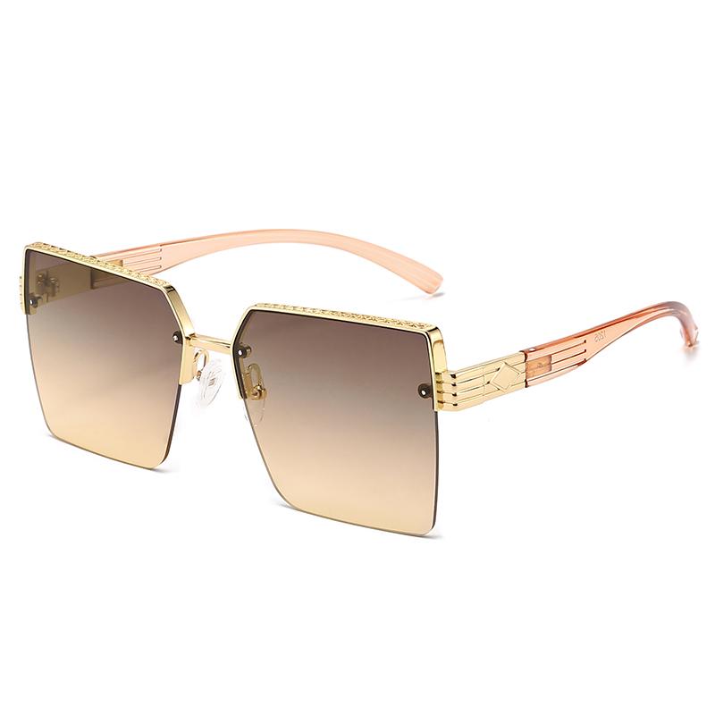 Metal Framed Fashionable Sunglasses For Drivers Trendy And Versatile Sunglasses For Men And Women 1205