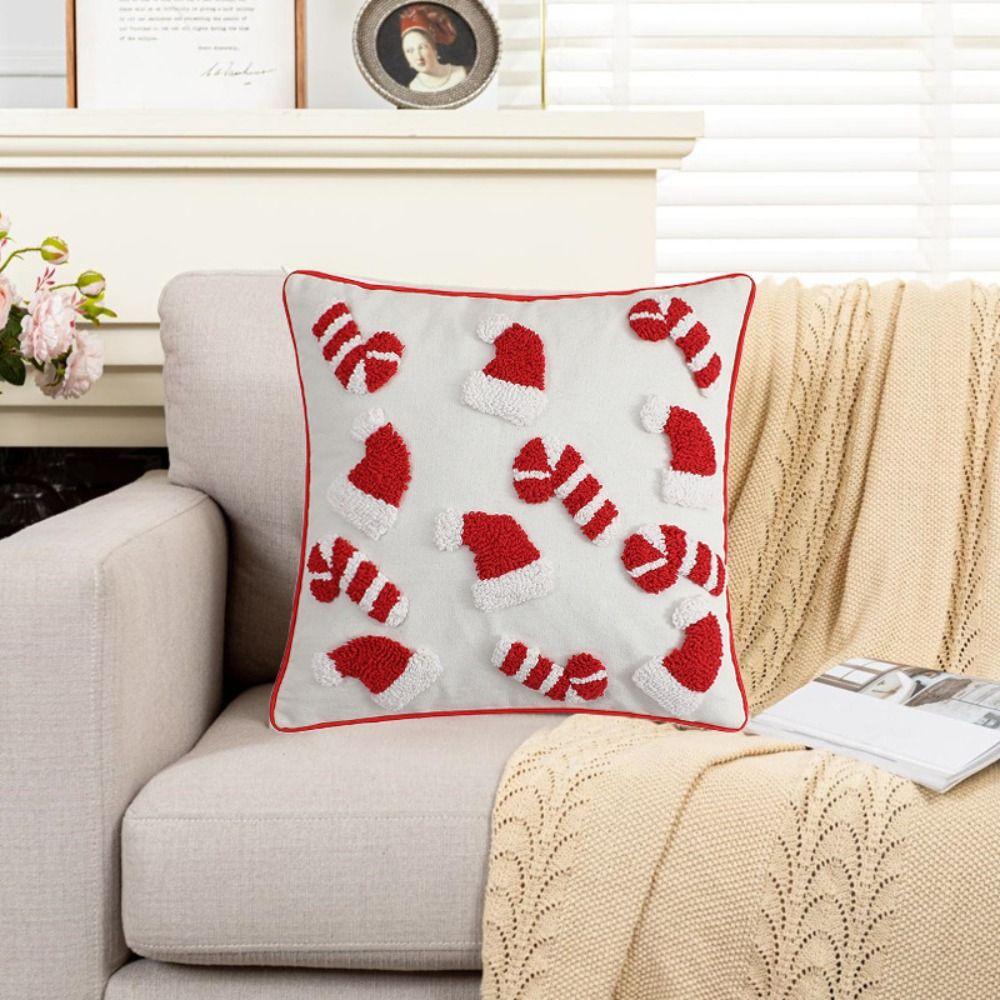 Square Throw Pillowcover INS Style Cushion Cover Christmas Pillowcase  Living Room/Office