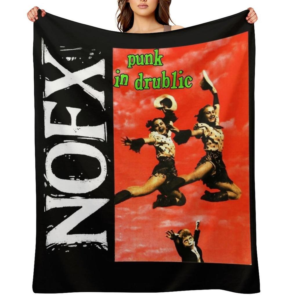 דגם נהדר, מוכר מצוין של מתנות Nofx לחג המולד, שמיכת פלנל רכה משובצת לחורף, שמיכות פלנל דקות