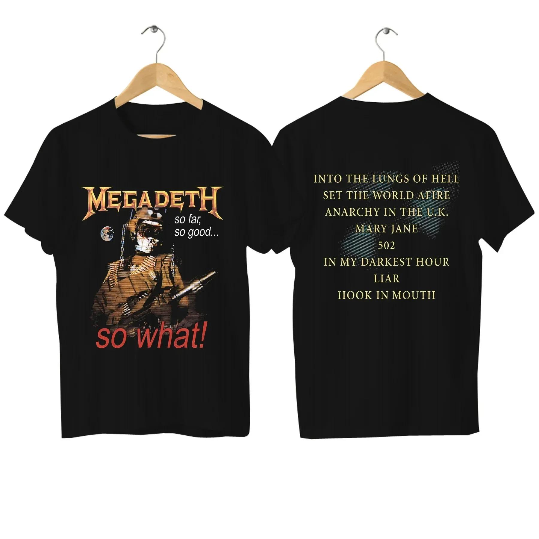 

Men T-shirts Megadeths T Shirt Casual Rust in Peace T-shirt Graphic Oversized Sports Tees Tops Breathable Comfortable Streetwear M