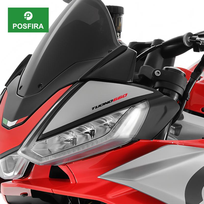 POSFIRA Motorcycle Headlight Sticker Vinyl Decals for Aprilia Tuono 660 Tuono660 2021 2022 2023 2024 2025 Decoration Accessories