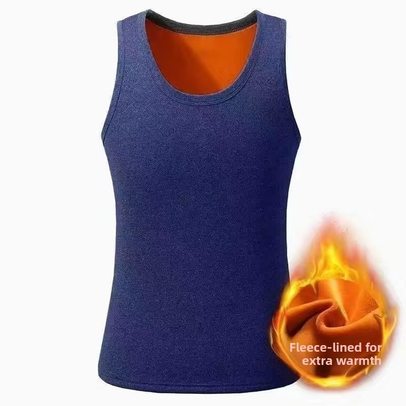 Men Thermal Underwear Man Sleeveless Vest Autumn WinterThermo Lingerie Men's Warm Top Thickening Thermo Vest Undershirt