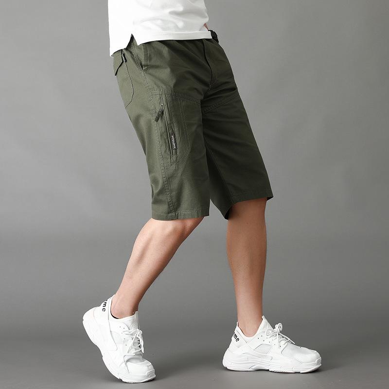 Men's Mid-Length Cotton Shorts - Loose, Breathable, Large Size Summer Wear