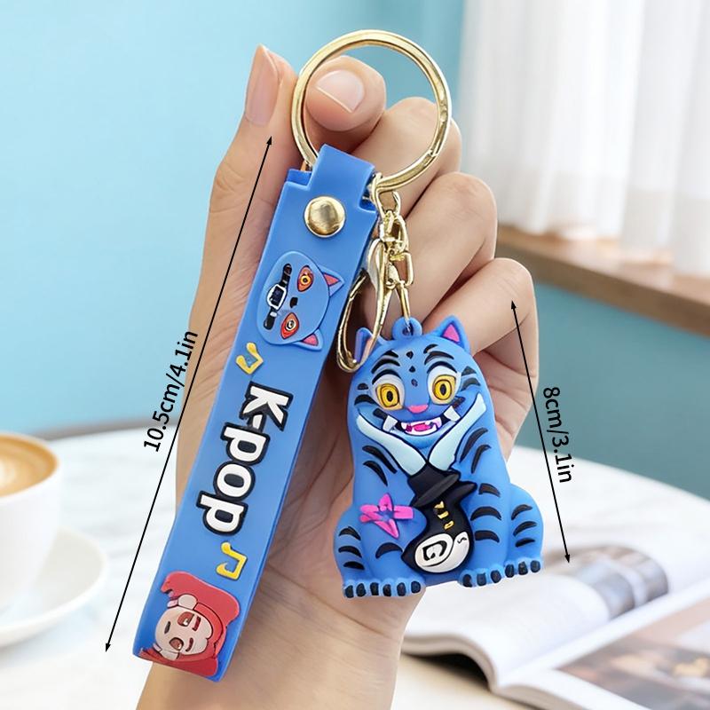 Animation Movie Rumi Mira Zoey Key Ring Korean Pop Warrior Girls Keyring POLYVINYL CHLORIDE Figure Pendant Bagpack Pouch Key Rings Kids Presents