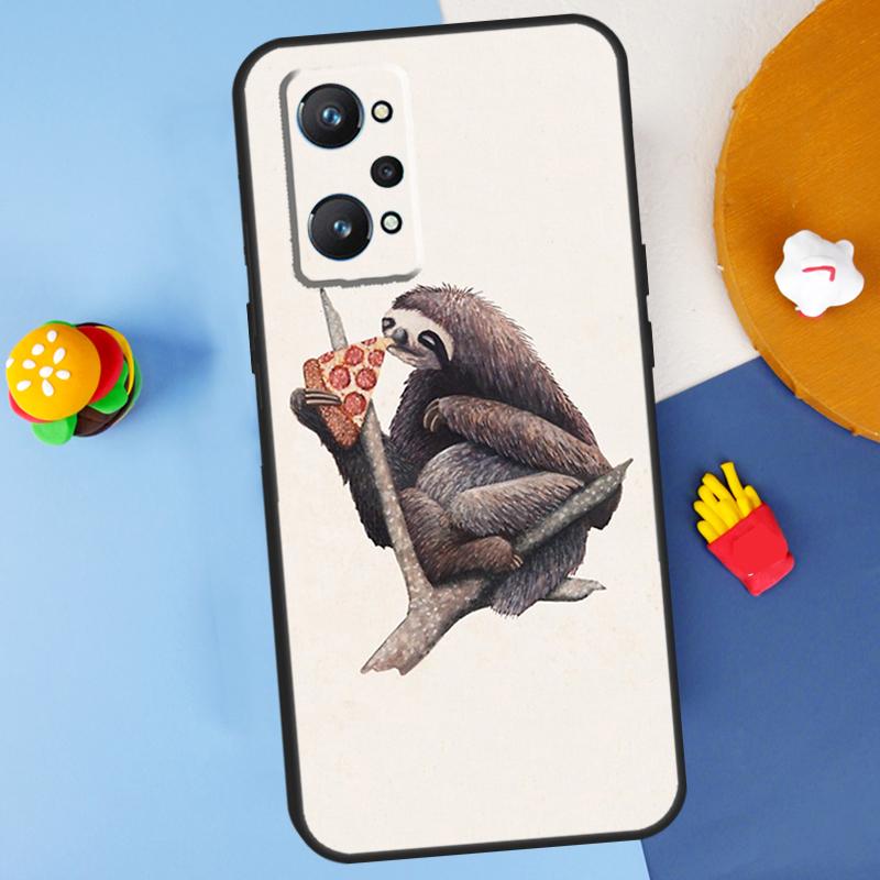 Cute Sloth Animal For Realme 14 13 12 10 11 Pro Plus GT 6 6T 5 GT7 Pro C55 C51 C21Y C25S C67 C75 C53 C61 Case