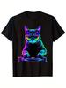 Summer Cats Lovers Gifts T Shirt Tee Women Men Cotton Oversized Vintage Streetwear All-season Breathable Comfortable Top