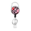 Flower Butterfly Chrysanthemum Doctor ID Badge Clip Lanyards Holder Porta Credencial  Reel Nurse Retractable Keychain Wholesale