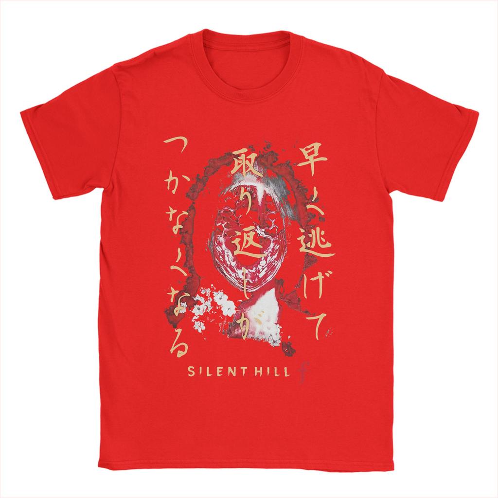 Silent Hill F Horror Game T Shirt for Men 100% Cotton Awesome T-Shirt Round Collar  Tee Shirt Short Sleeve Clothing Plus Size