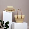Upgraded Leather Bottom New Highquality Striped Shoulder Largecapacity Straw Bag Versatile Woven Bag Vacation Tote