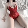 Sexy Lingerie Lace Perspective Seduction Sexy Hot Onesie Open Crotch Passion Free from Pure Desire