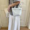 Casual Canvas Portable Bucket Bag New Go Out Solid Color Shoulder Niche Design Shoulder Small Satchel