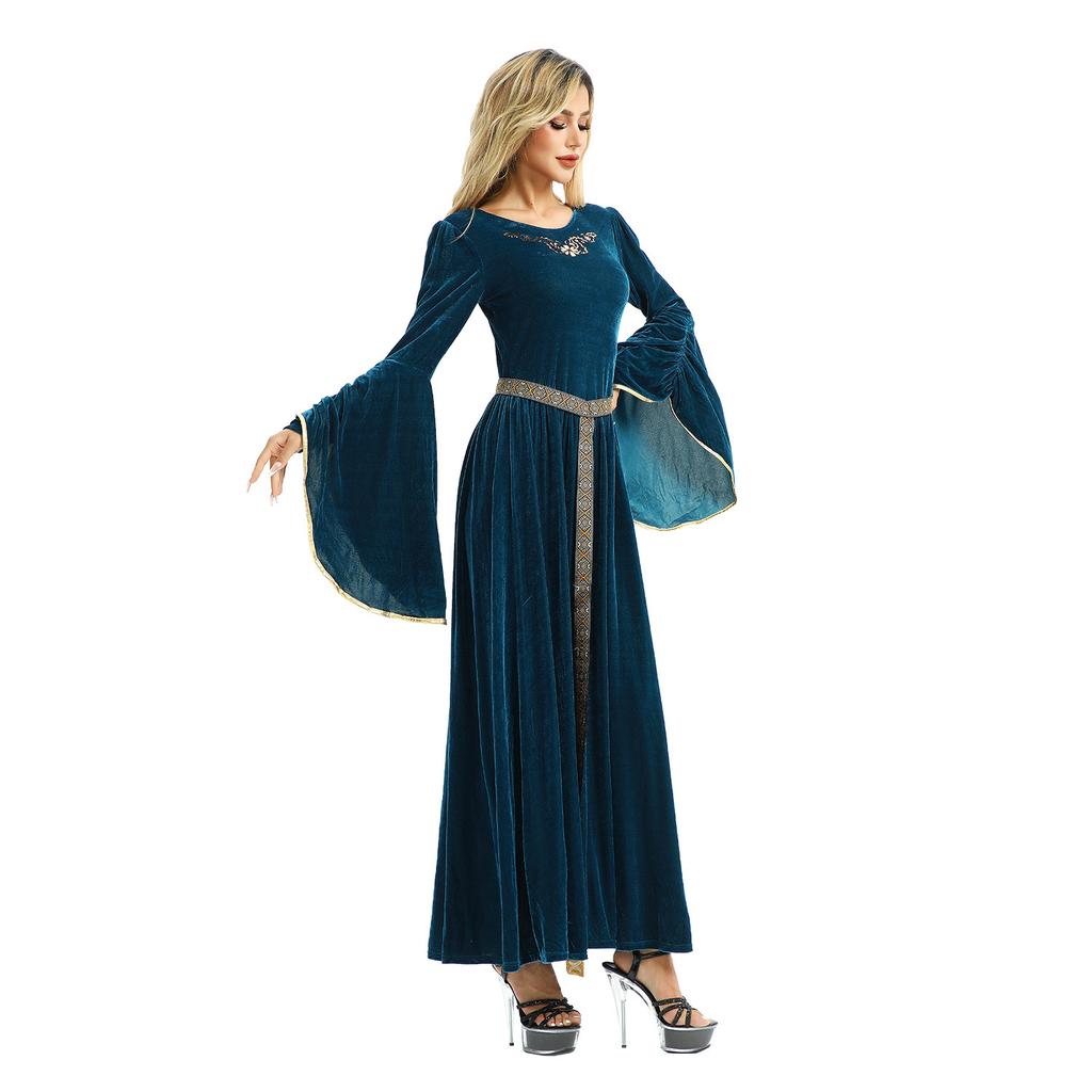 20.26 Million Halloween Costume Vintage Court Style European Farm Civilian Medieval Costume Renaissance Dress