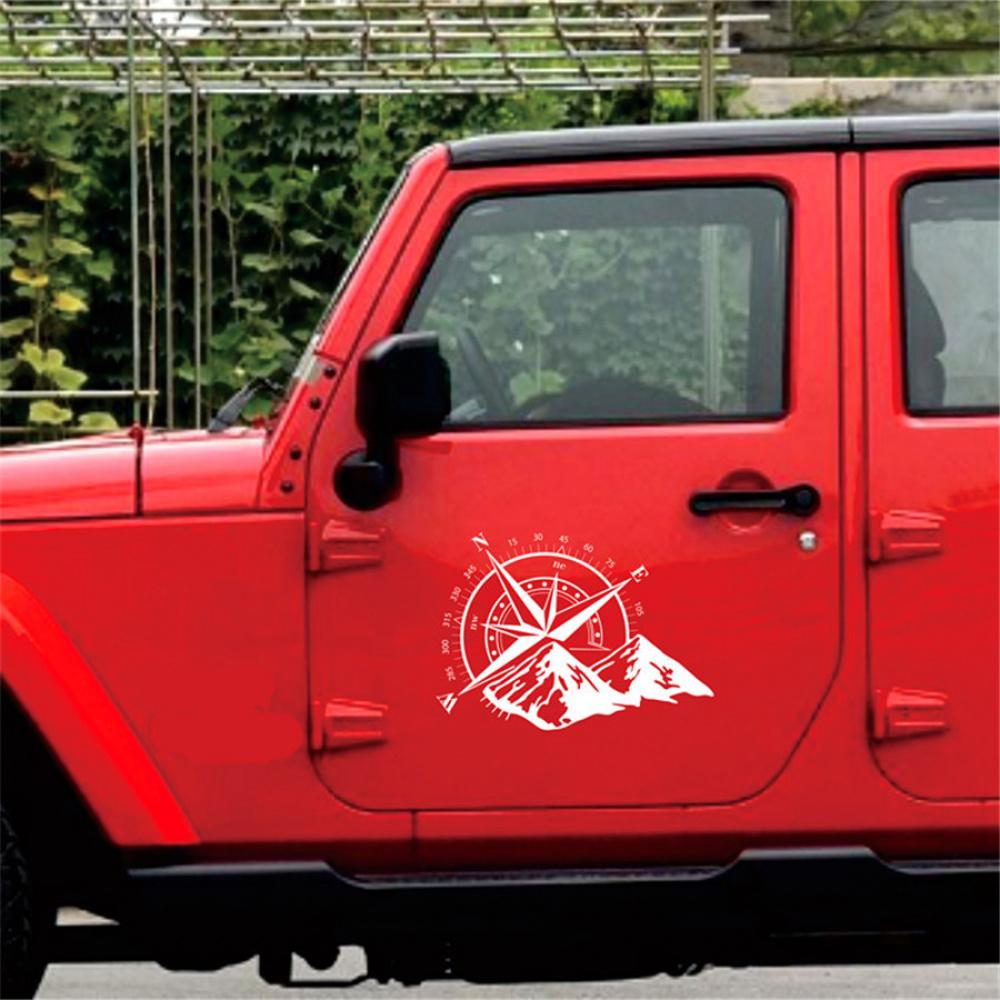 Black Car Hood Bonnet Door Panel Sticker Compass Graphics Vinyl Decal 48 X 34Cm