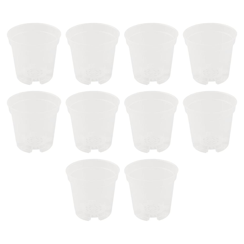Clear Nursery Pots Plastic Planting Pots Lightweight Build Root Growth Monitoring Transparent Design For Indoor Plants