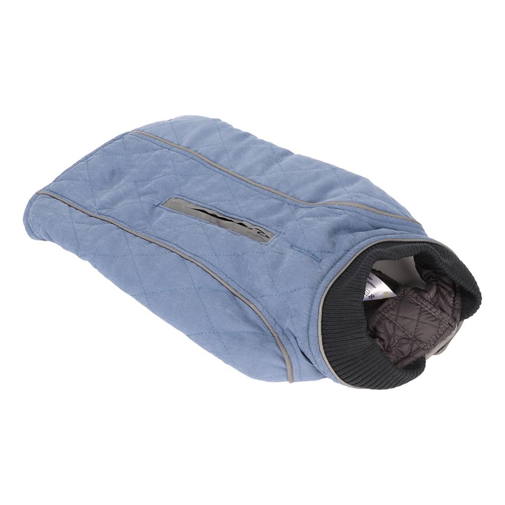 Dog Winter Vest Retro Thickening Warm Reflective Dog Cold Weather Jacket for Autumn Winter