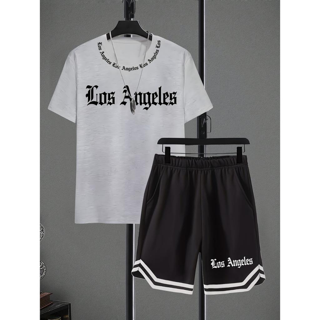 Summer Best-selling Children's Short Sleeved Shorts Set with Letter Patterns Printed On Them