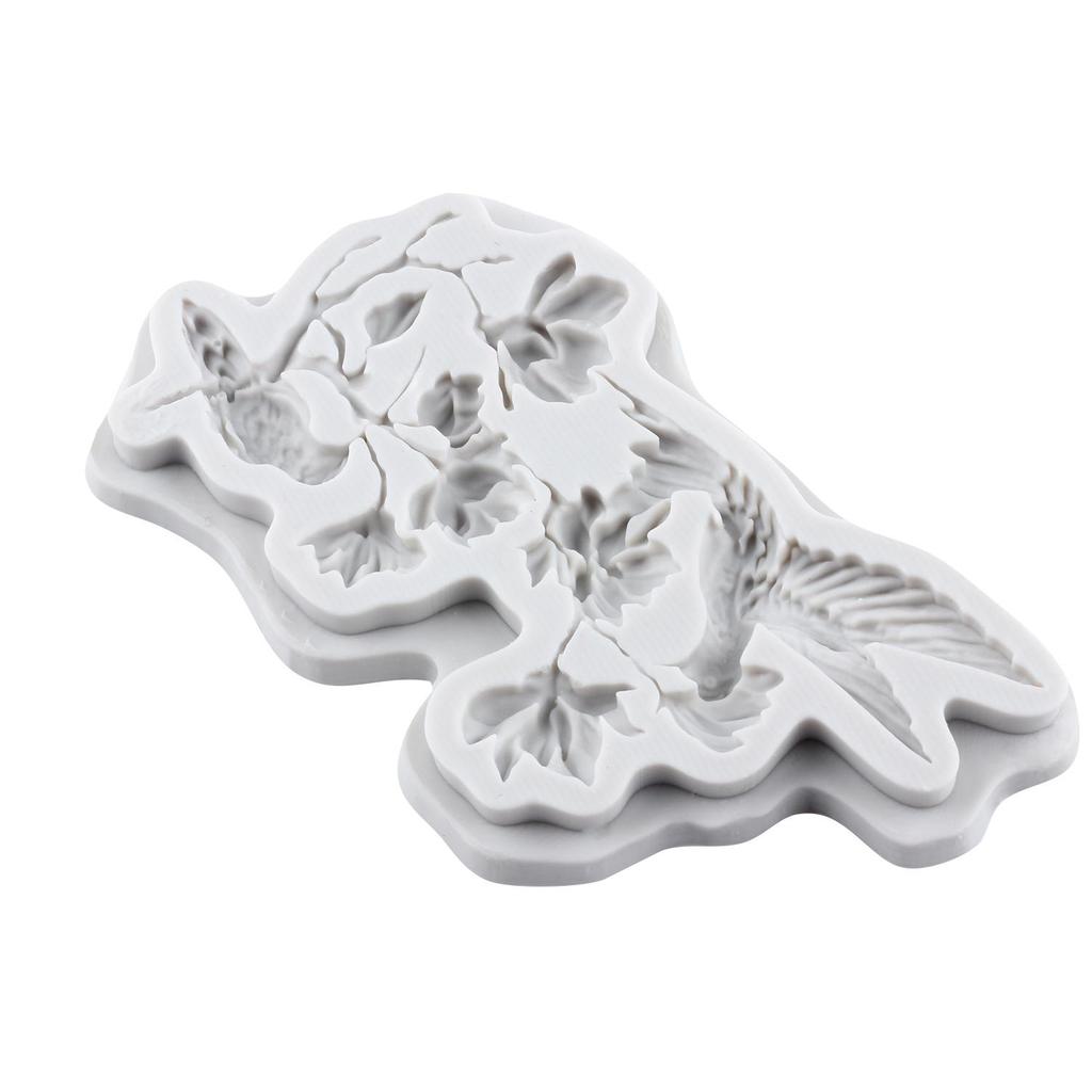 Hummingbird Silicone Mold Chrysanthemum Flower Fondant Molds Cake Decorating Tools Cupcake Topper Candy Sugar Craft Gum Paste Polymer Clay
