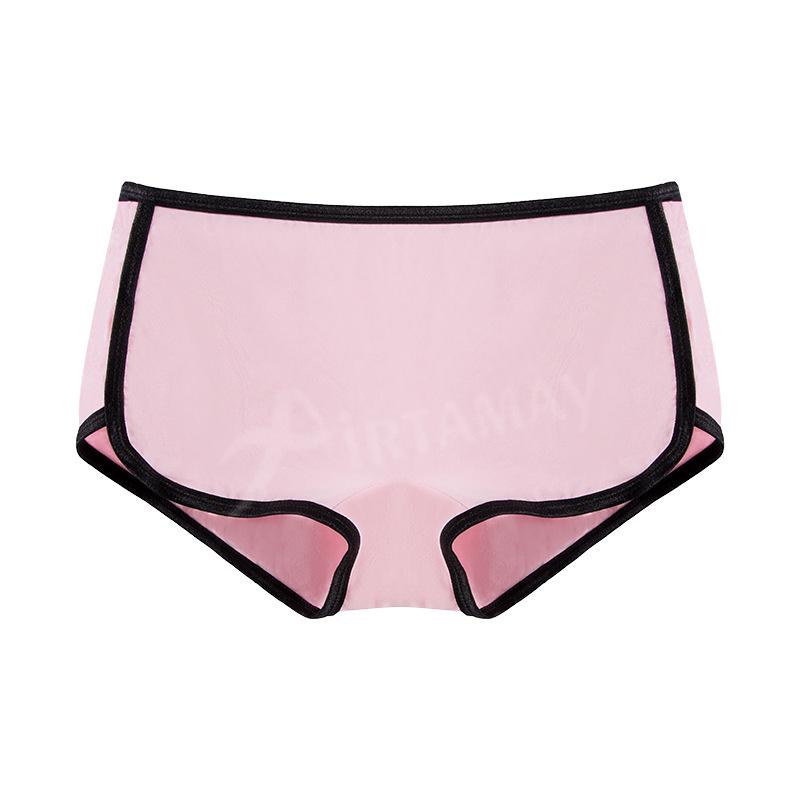 

Женские дышащие хлопковые трусы-боксеры - Спортивное фитнес-белье с четырьмя углами XS розовый
